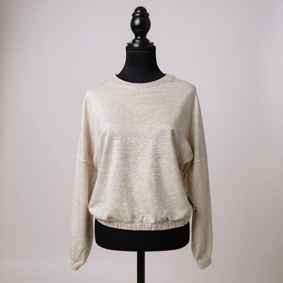 [KID/WOMEN] ADIDAS Beige Crewneck Sweatshirt Kids L - Picture 1 of 7